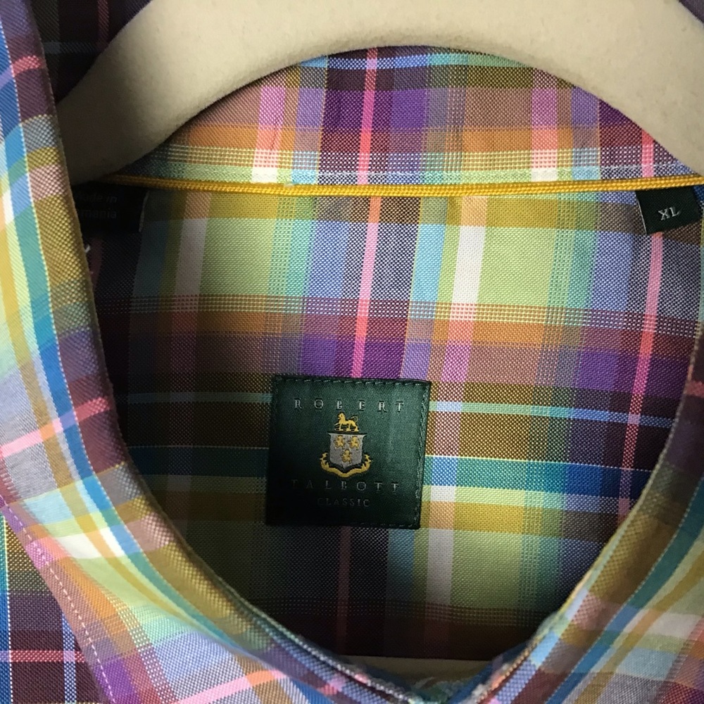 Robert Talbott Multicolored Plaid Button Down. Xl - image 2